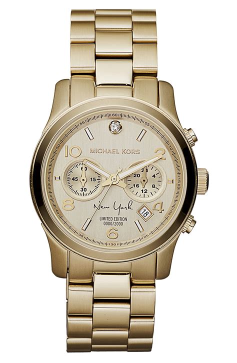 michael kors gold watch mens sale|michael kors runway chronograph.